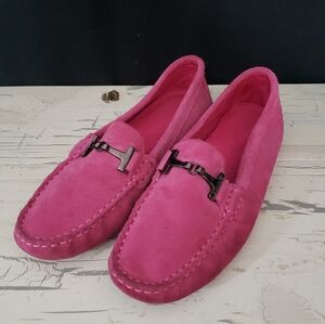 Tod's 'Gommino' Driving Loafer in Pink Suede  - Women's size 9 US/ 39 Euro